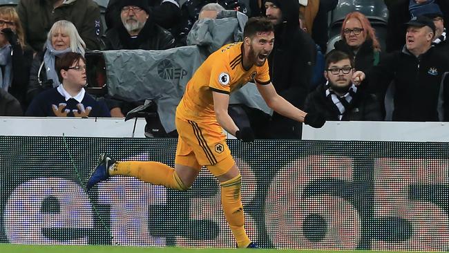 Matt Doherty celebrates after scoring the late winner.