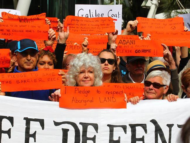 Environmental “vigilantes” protesting against the Adani mine. Photo: Michael Ross