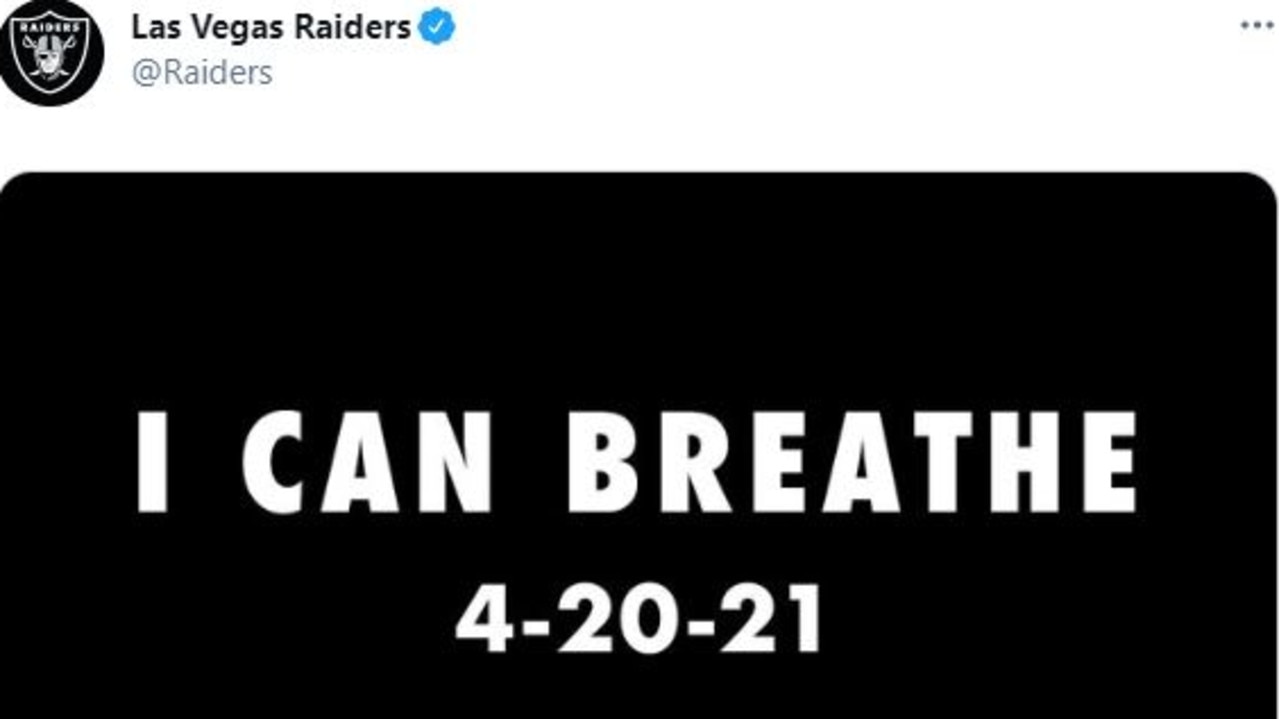 The tweet from the Las Vegas Raiders.