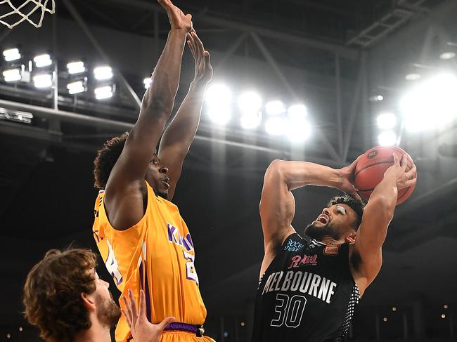 Sam McDaniel about to shoot for Melbourne United. Getty Images