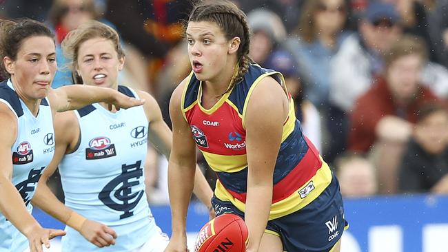 AFLW Adelaide v Brisbane Lions teams: Anne Hatchard footy and ...