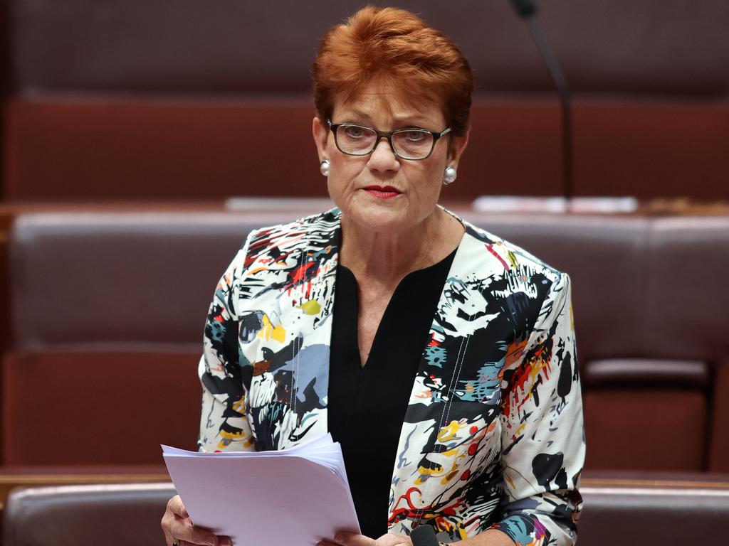 Pauline Hanson has accused Scott Morrison of ‘savagely trashing’ former Australia Post CEO Christine Holgate. Picture: NCA NewsWire / Gary Ramage