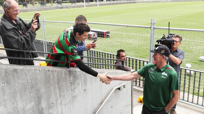 Souths fans finally get to meet their new coach. (Phil Hillyard)