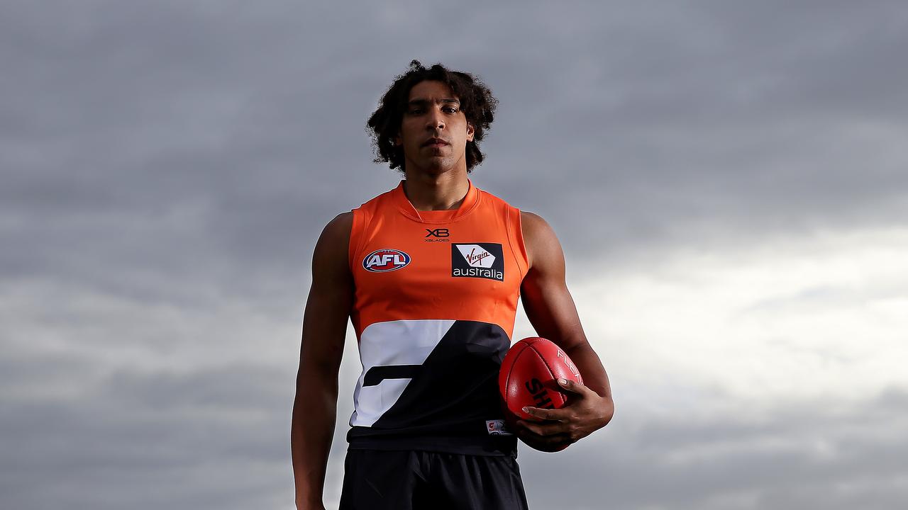 GWS Giants star Aiden Bonar pictured at their training ground at Sydney Olympic Park in Homebush. Picture: Toby Zerna