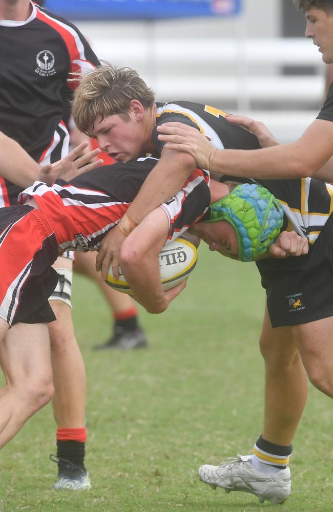 QLD Rugby Union State Championships (17-18 years boys) at the Townsville Sports Precinct. Saturday May 24. Wide Bay against Capricorn. Picture: Evan Morgan
