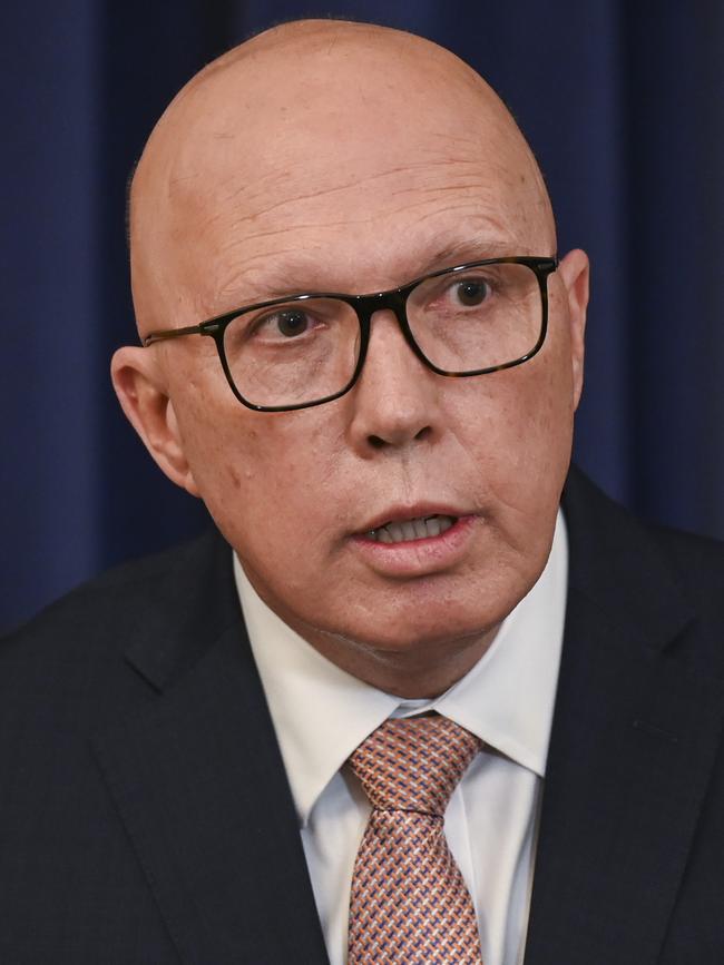 Opposition Leader Peter Dutton said he had about an hour-long conversation with Israeli Prime Minister Benjamin Netanyahu. Picture: NewsWire/ Martin Ollman