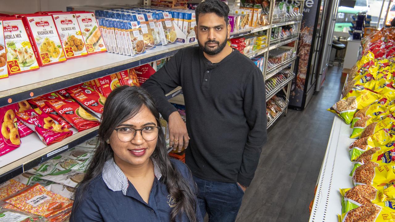 Sejal Patel and Jiten Shah. Quick &amp; Easy Indian Grocery Store and Tobacconists open in Ruthven St. Tuesday, July 6, 2021. Picture: Nev Madsen.