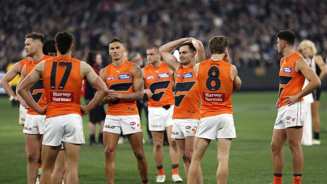 The Giants’ mids were found wanting. Picture: Phil Hillyard