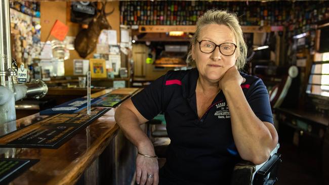 Publican Helen Hall says Dargo people are “down to earth” and the hotel offers “real and raw country hospitality”. Picture: Jason Edwards