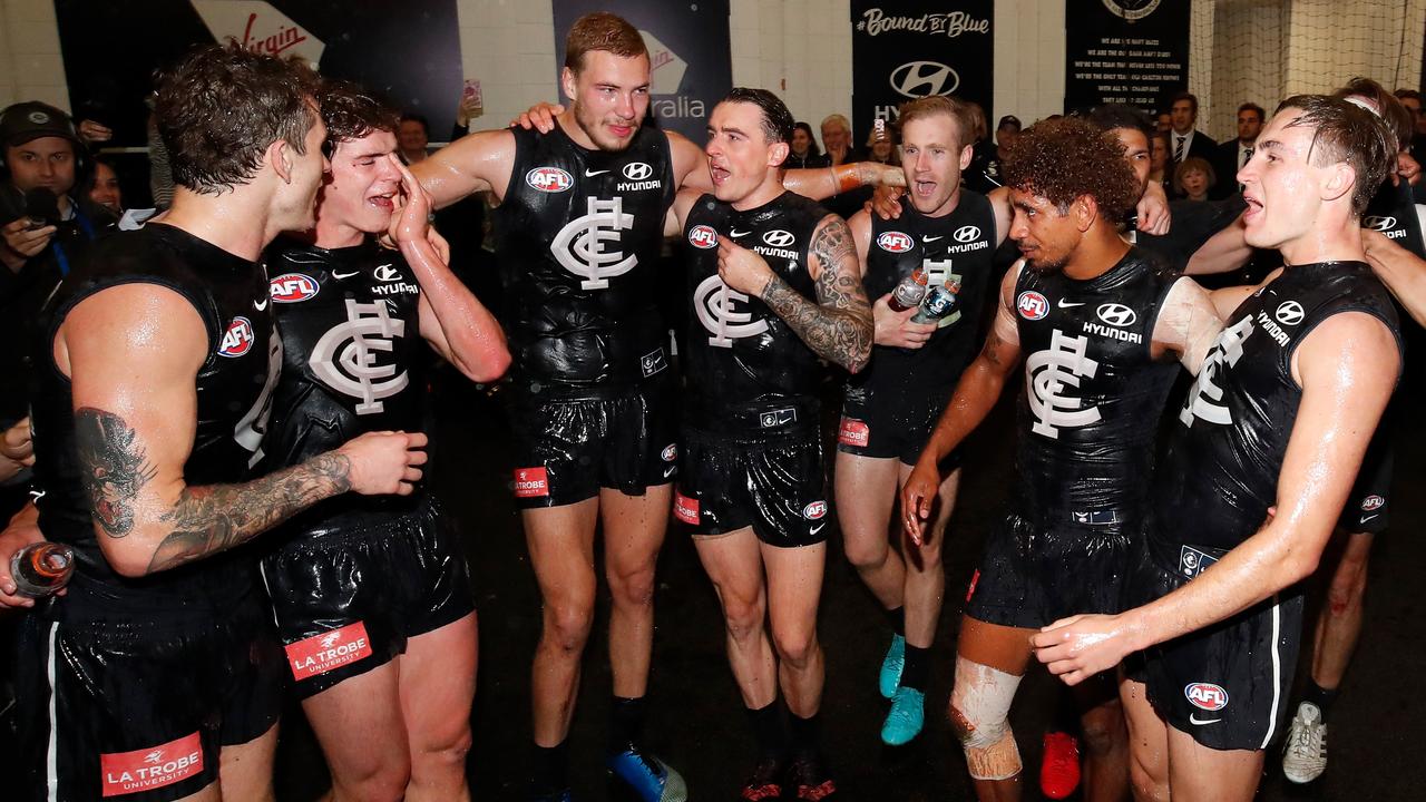 Carlton had seven players enjoying their first win for the club.