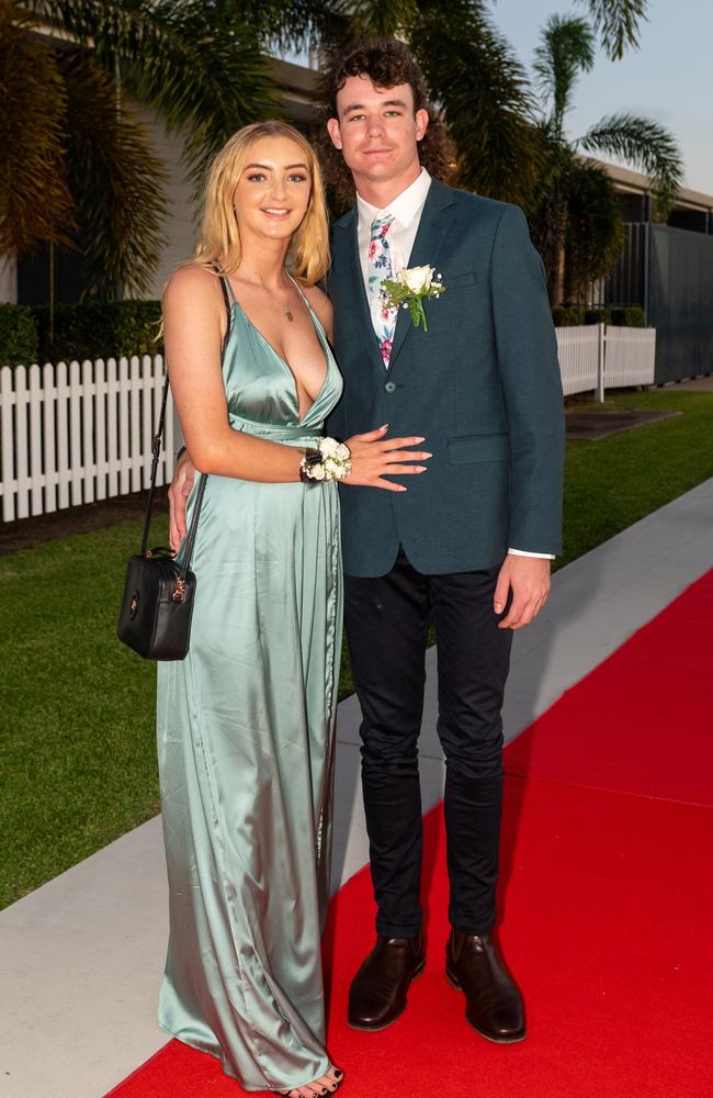 Cassidy Westecott and Trent Bickley at Mackay State High School formal 2022.Picture: Michaela Harlow