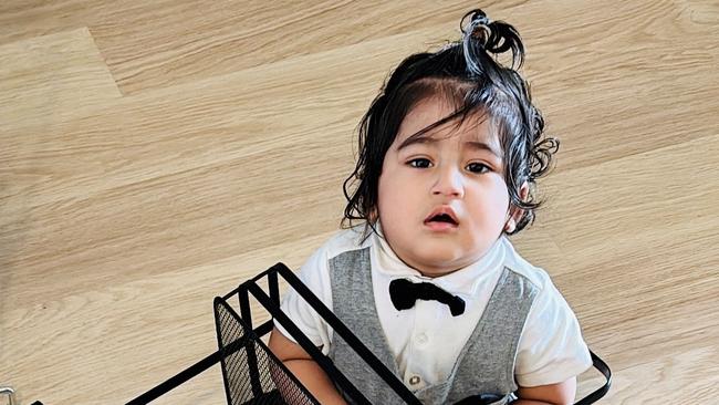 Viraaj Nayak, 10-months-old, has a very rare brain tumour known as Hypothalamic Hamartoma.