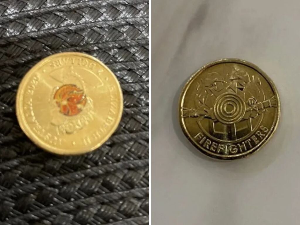 The man shared pictures of the coin in a collectors group on Facebook. Picture: Facebook