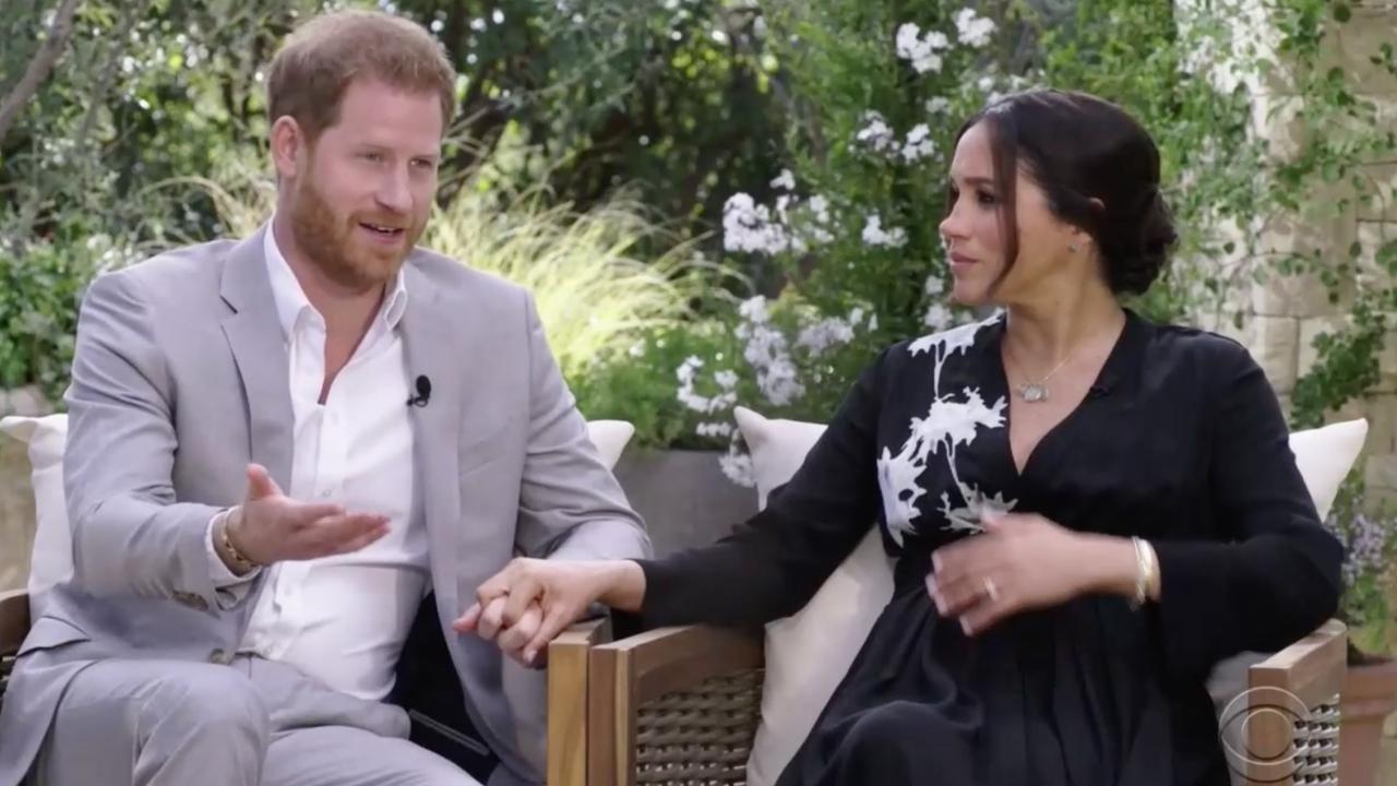 Harry and Meghan opened up about feeling ‘hurt’ by Harry’s relatives during the explosive Oprah interview. Picture: Supplied.