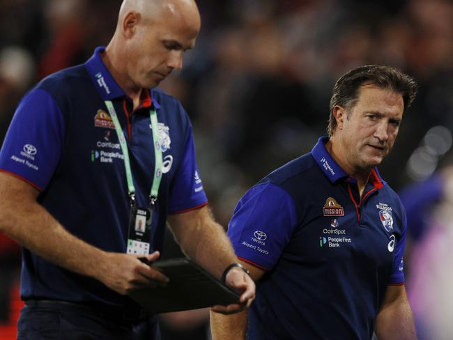 The pressure is back on Luke Beveridge after consecutive losses. Picture: Michael Klein