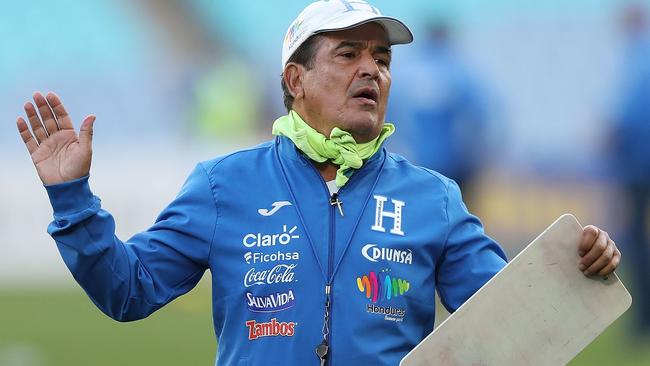 Honduras coach Jorge Luis Pinto: “Let’s not be innocent, it’s espionage in football.” Picture: Getty Images