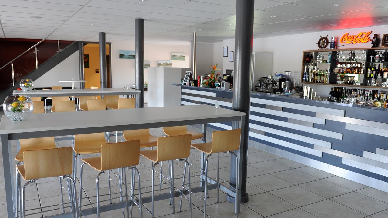 Inside the downstairs bar area of the Spinnaker.