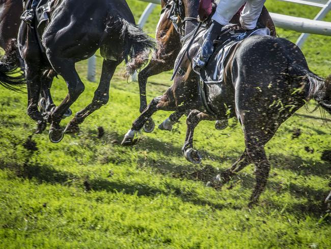 The excessive turf kickback at Eagle Farm on Saturday stunned the racing fraternity. Picture: AAP