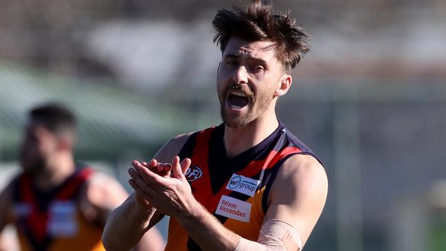 East Keilor prime move Josh Grabowski celebrates a goal. Picture: Mark Dadswell