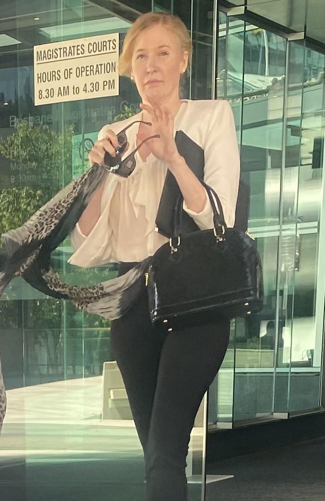 Stephanie Lois Pyle, 49, leaves the Brisbane Magistrates Court on Friday, March 17.