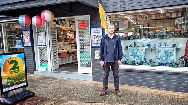 Ulladulla Lotteries and Souvenirs‘ owner Rob Doyle chased the armed thief on foot after staff were threatened with a knife.