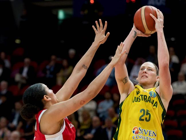 Lauren Jackson was inspirational for the Opals at the Women's Basketball World Cup. Picture: Andy Cheung / AFP