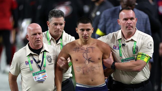 The other streaker who entered the field at the same time. (Photo by Harry How/Getty Images)