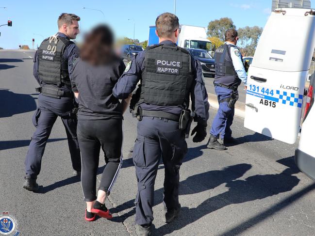 Police were led on a number of pursuits, with one of them crossing the Victorian border into NSW. Photo: NSW Police