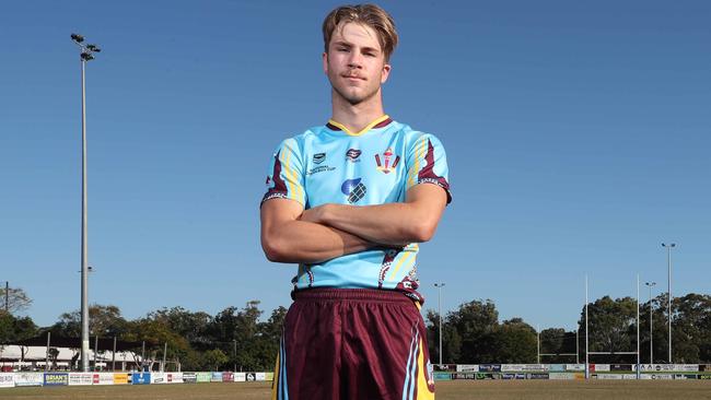 Blake Mozer as his school league captain at Keebra SHS. Picture Glenn Hampson