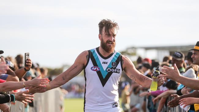 Charlie Dixon would likely have returned to Port’s line-up for Saturday’s Showdown. Picture: Matt Turner/AFL Photos via Getty Images