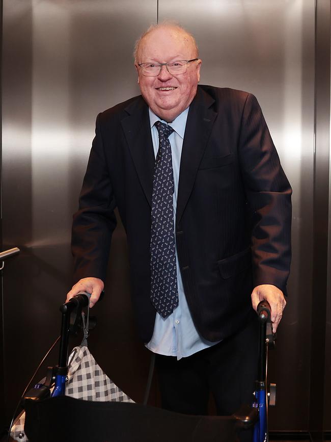 Lobbyist and former Labor senator Graham Richardson arrives for Budget night at the Realm Hotel Canberra. Picture: Jane Dempster/The Australian.