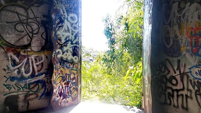 Inside the abandoned Trinity Beach house built by Robert Zmeskal. Picture: SUPPLIED