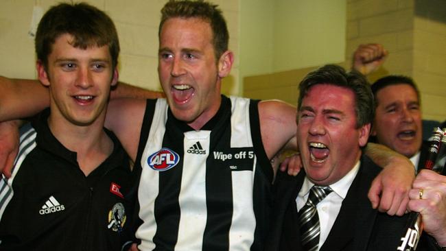 McGuire as president of the Pies in happier times. Picture: Supplied