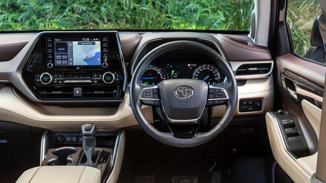 The Toyota has plush seats.