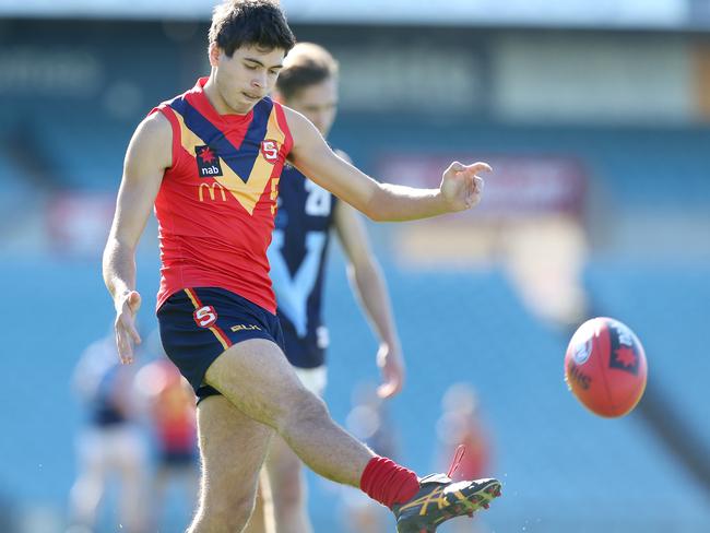 Ben Jarman is eligible to be selected by Adelaide and Hawthorn under the father-son rule. Picture: Stephen Laffer