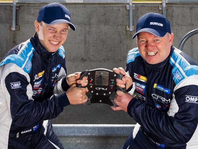 Ben and Jason Bargwanna - the father and son are racing against each other in super-fast TCR cars in Tasmania this week.