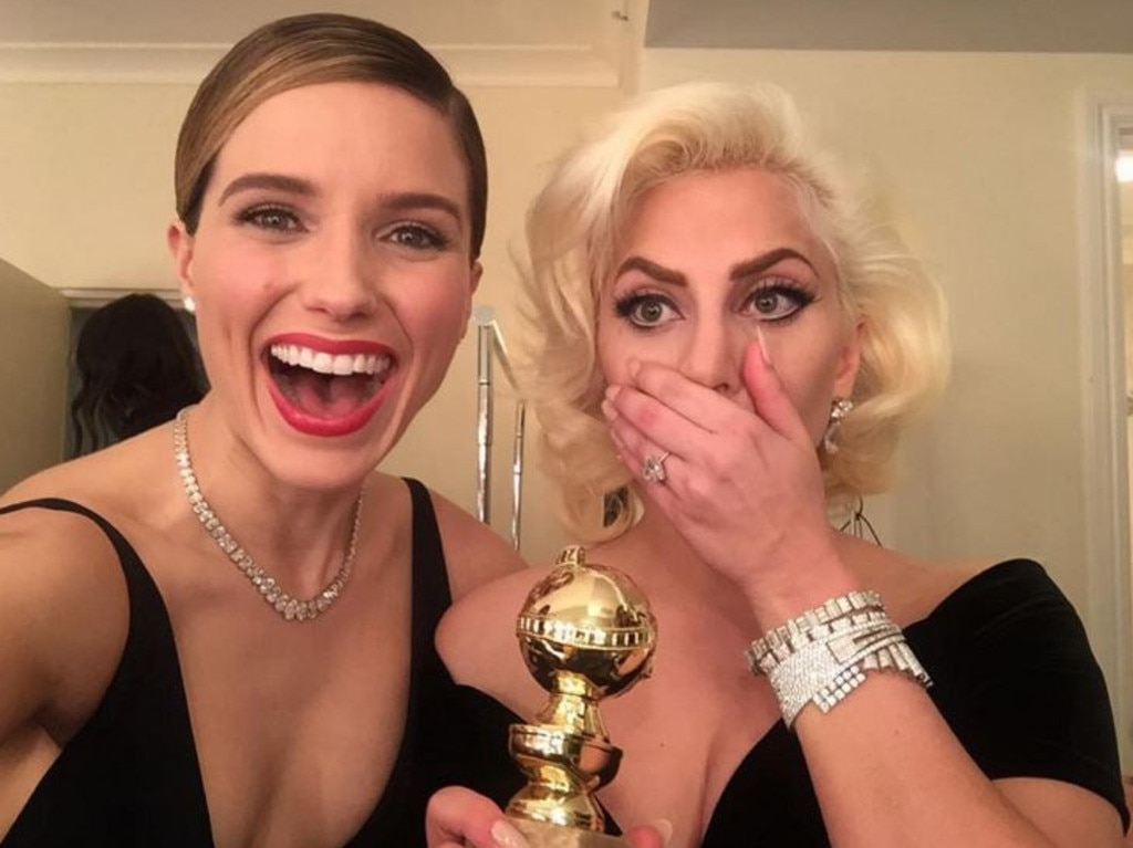 Check out all the best snaps taken by your favourite stars at the 2016 Golden Globes: Sophia Bush ... “our girl WON!! #OneChicago alright! Love you @ladygaga #goldenglobes” Picture: Instagram