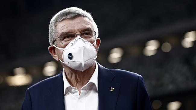 International Olympic Committee president Thomas Bach at the National Stadium in Tokyo, Japan. Picture: Getty Images