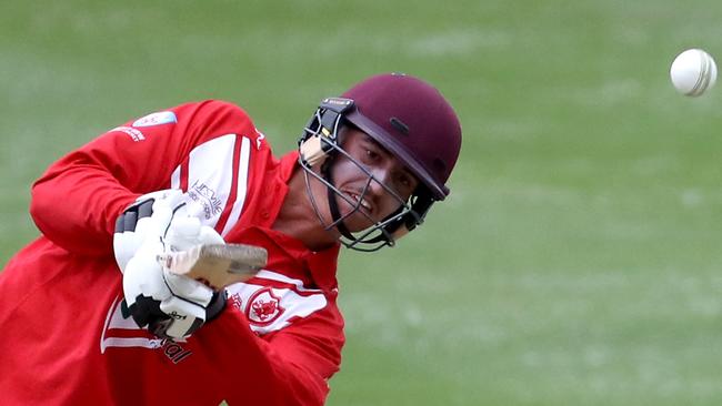 Blake Nikitaras of St George bats against Penrith at Hurstville Oval. Pic: Jeremy Ng/News Corp Australia