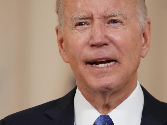 US President Joe Biden addresses the nation at the White House in Washington, DC on June 24, 2022 following the US Supreme Court's decision to overturn Roe vs. Wade. Picture: AFP