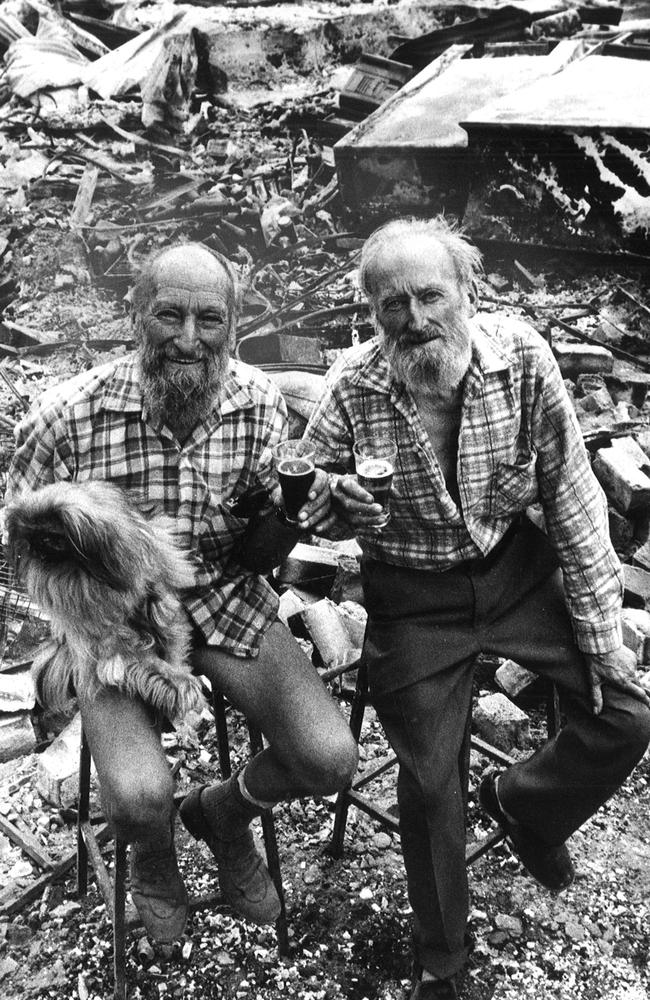 Longtime Airey’s Inlet identities Joe and Jack Howell, were regular customers of the razed pub. Picture: News Corp