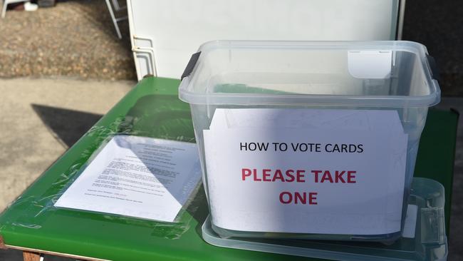 Volunteers will no longer hand out how-to-vote cards. Photo David Alexander pine rivers press