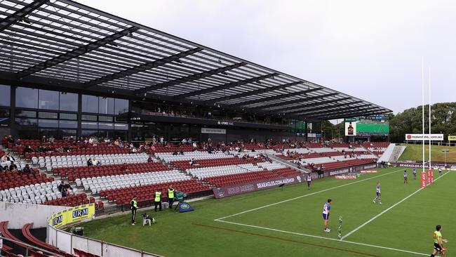 The new Lyons-Menzies stand at 4 Pines Park. Picture: Cameron Spencer/Getty Images