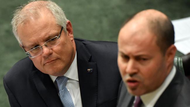 Prime Minister Scott Morrison and Treasurer Josh Frydenberg want the state government to move more quickly to allow businesses to get back to work. Picture: Getty Images