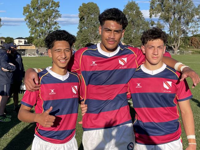 Marley Ngatai, Roman Siulepa and Trent Picot after the round one win.