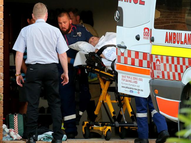 She was rushed to hospital. Picture: Nathan Edwards