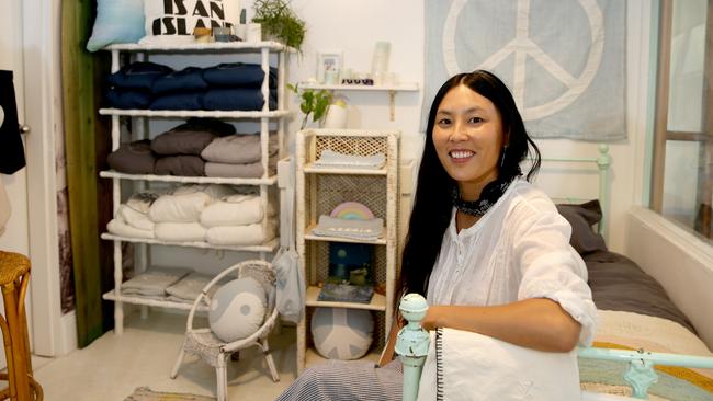 Dee Tang at Kawaiian Lion, her homewares shop on the northern beaches.