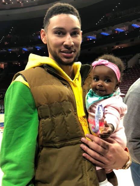 Ben Simmons with his niece, Savvy.