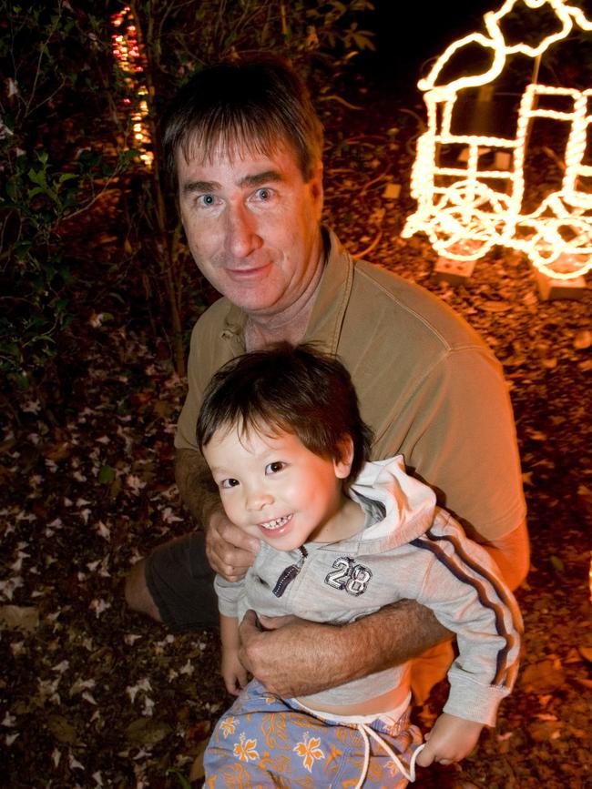 David (top) and Ken Hall at Toowoomba's Christmas Wonderland in Queens Park, Saturday, December 03, 2011. Photo Kevin Farmer / The Chronicle