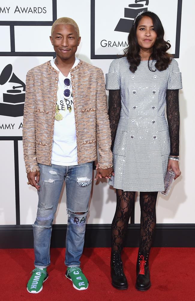 Pharrell Williams at the 58th Grammy's Awards 2016 at the Staple